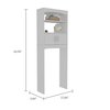 Tuhome Malta Over The Toilet Cabinet, Double Doors, Three Shelves, White MLB4442